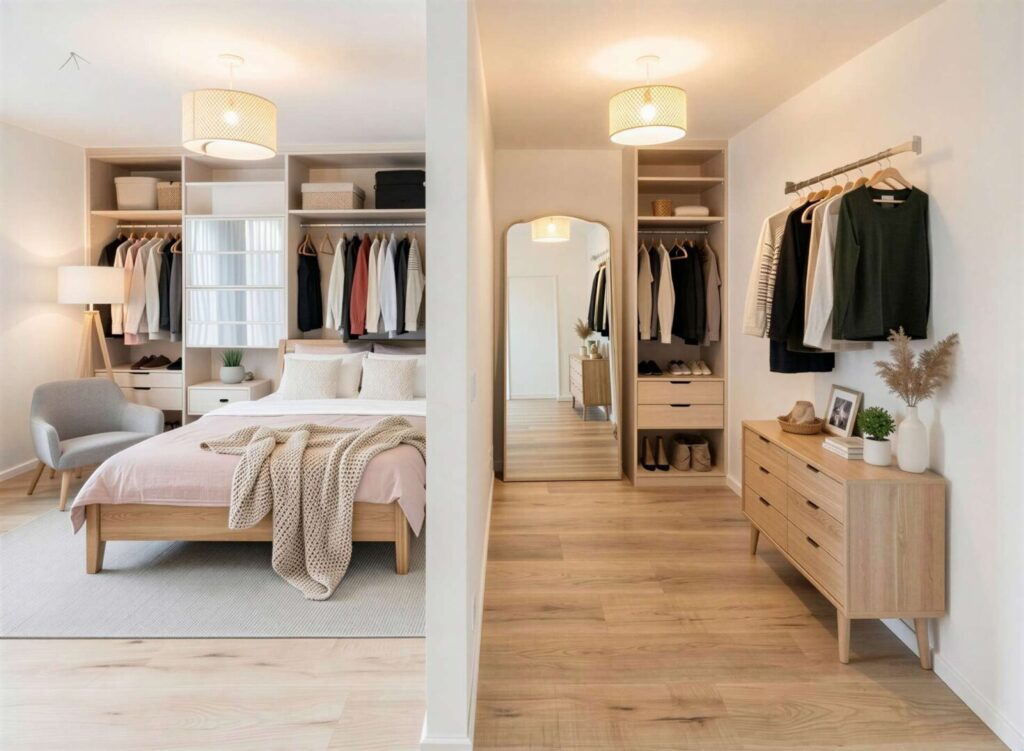 Schlafzimmer 1 & Ankleide (Einrichtungsbeispiel)