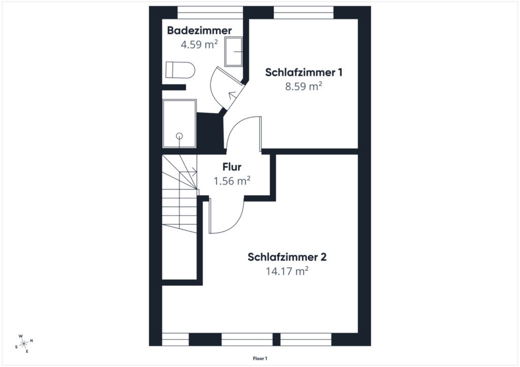 Grundriss 1. Obergeschoss